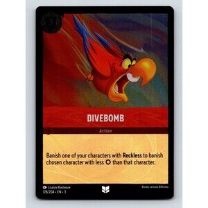 Divebomb Action Rare Reckless Banish Rarity Red Disney Lorcana Card